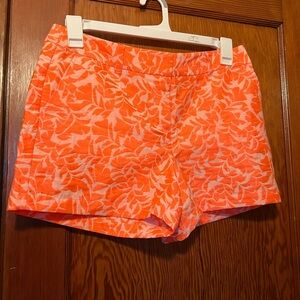 LOFT Orange Patterned Women's Shorts Size 8